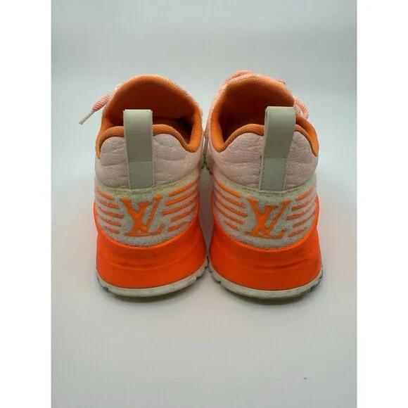 Louis Vuitton V.N.R. Orange Technical Knit Trainers Sneakers  display picture 2